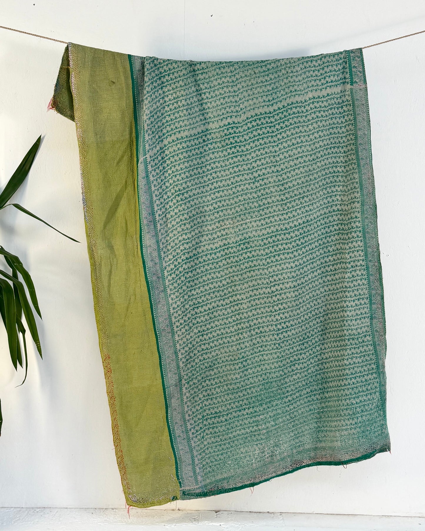 Project Kantha Quilt: Green and Blue