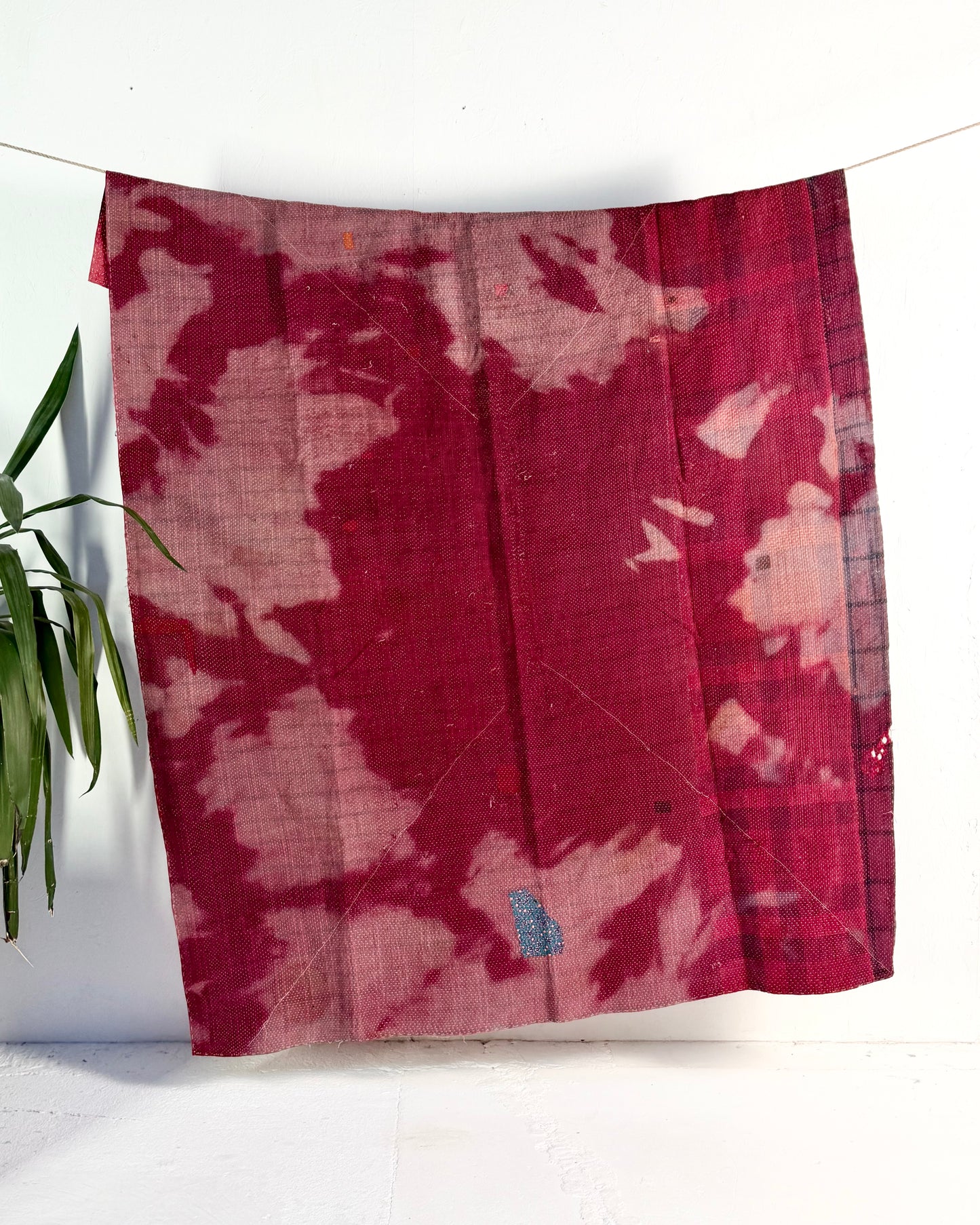 Project Kantha Quilt: Red with Resist Block Print