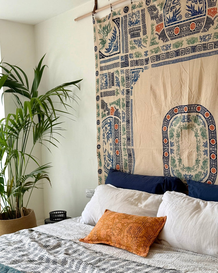 Chinese Double Sided Printed Textile or Bedcover - Biggs & Hill