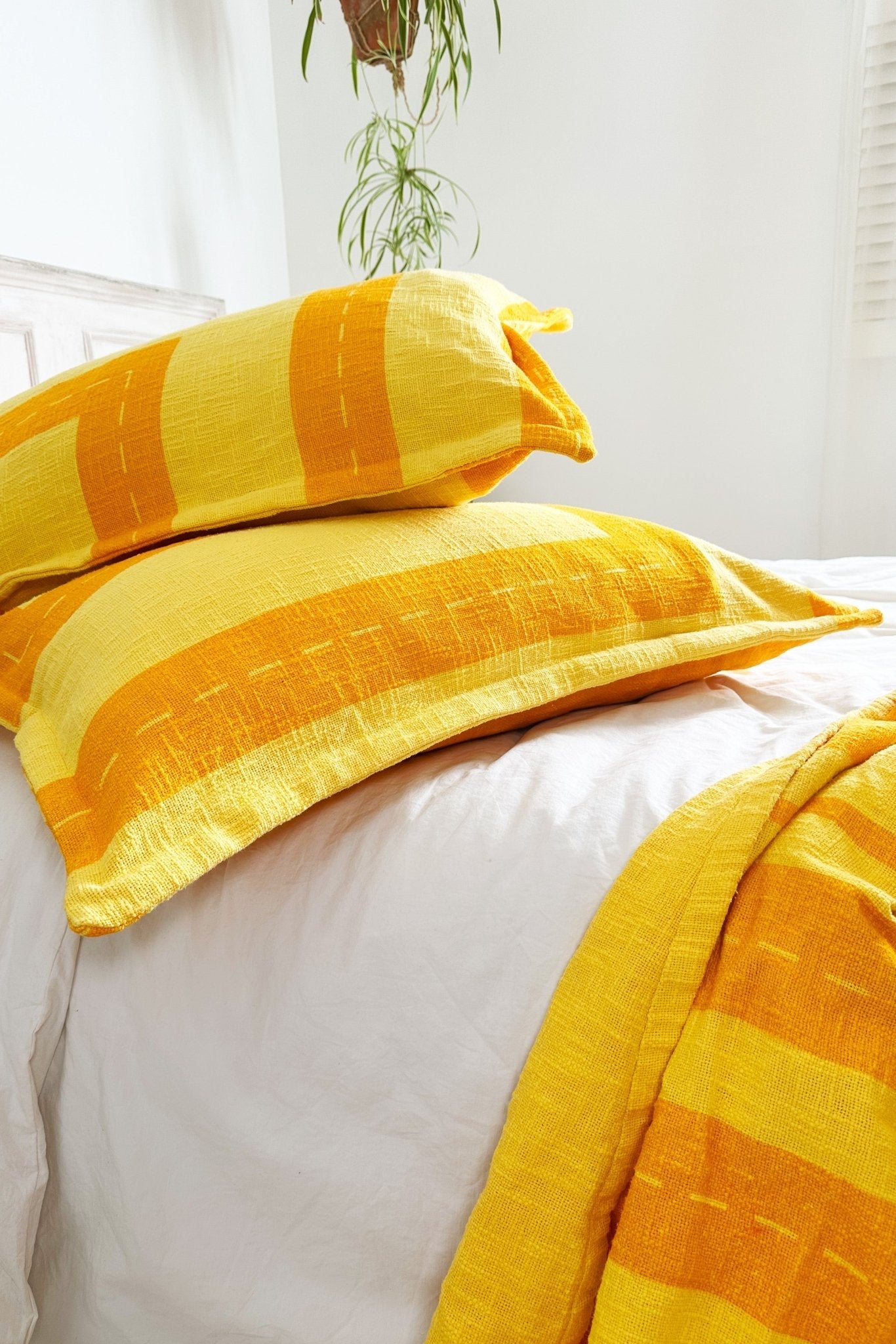 Haqndmader cotton and linen pillowcases by Biggs and Hill
