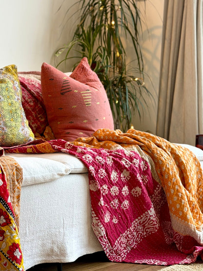 Vintage Sari Kantha Quilt 17 - Biggs & Hill