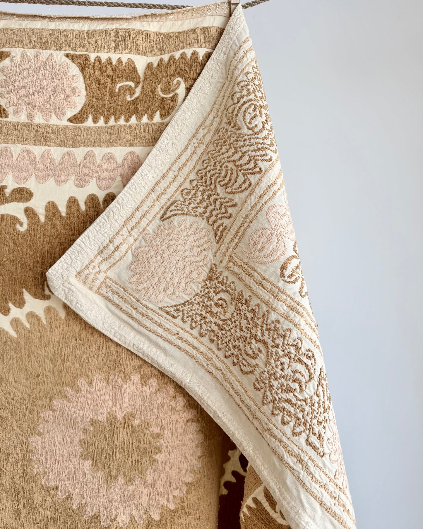 Uzbek Suzani Wall Hanging With Cotton Hand Embroidery 02 - Biggs & Hill