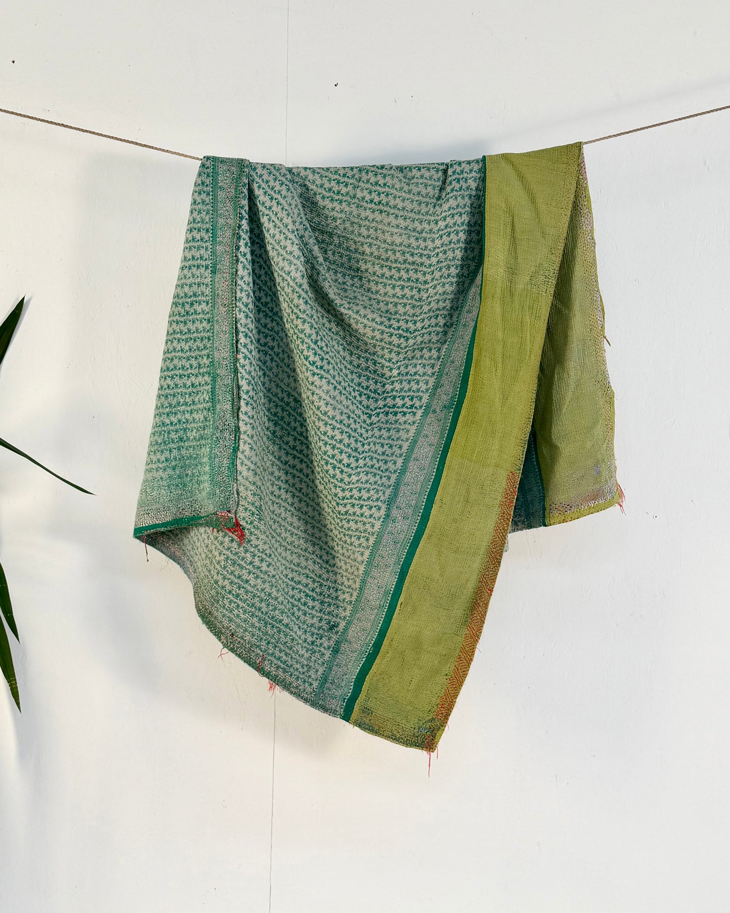 Project Kantha Quilt: Green and Blue