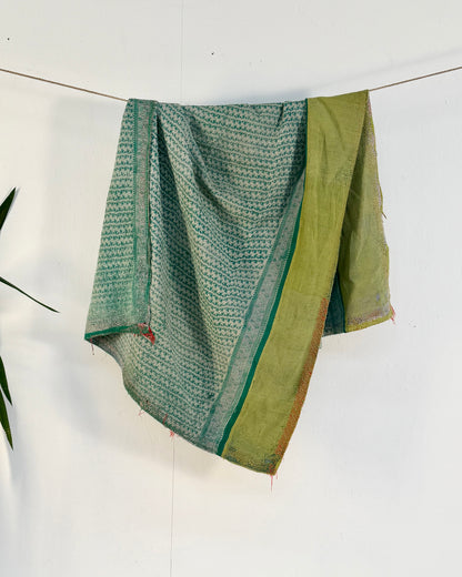 Project Kantha Quilt: Green and Blue
