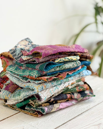 Kantha Fabric Scrap Offcuts - Biggs & Hill