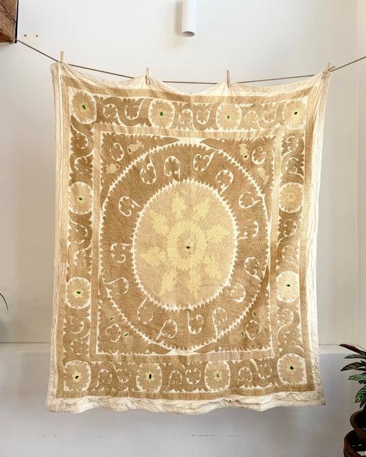 Uzbek Suzani Wall Hanging With Cotton Hand Embroidery 05 - Biggs & Hill