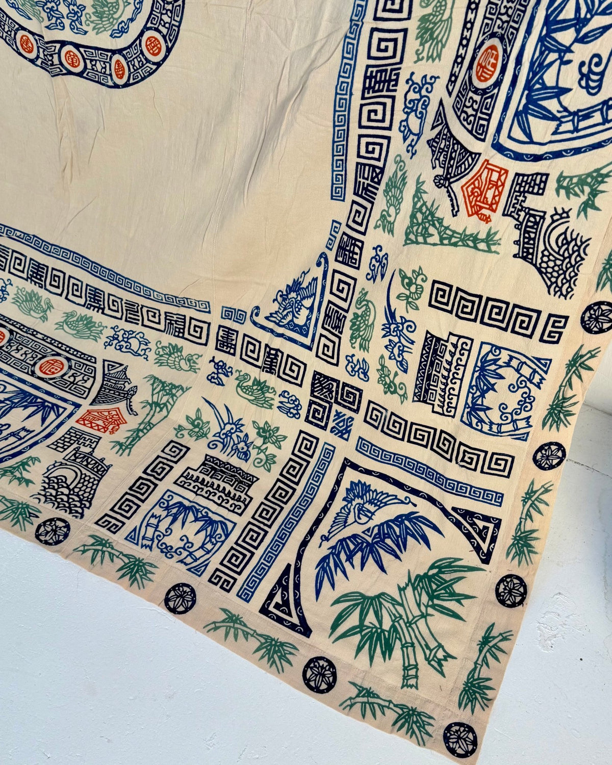 Chinese Double Sided Printed Textile or Bedcover - Biggs & Hill
