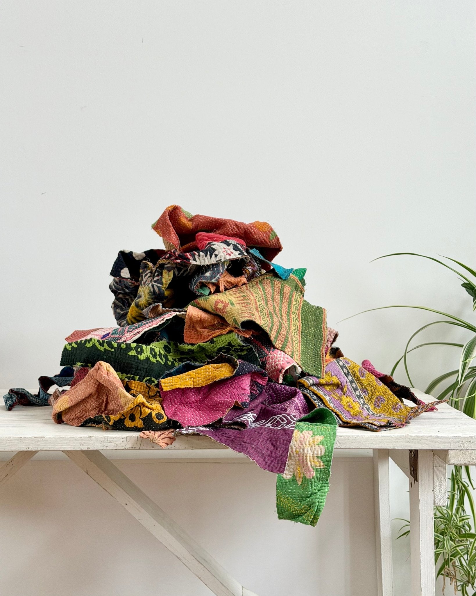 Kantha Fabric Scrap Offcuts - Biggs & Hill