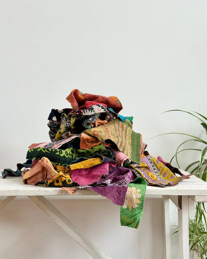 Kantha Fabric Scrap Offcuts - Biggs & Hill