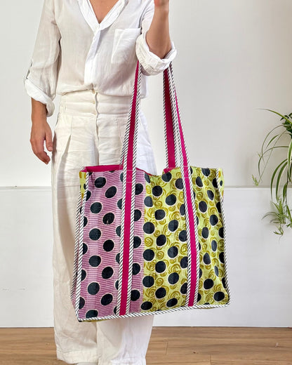 XL Vintage Kantha Tote Bag 21 - Biggs & Hill