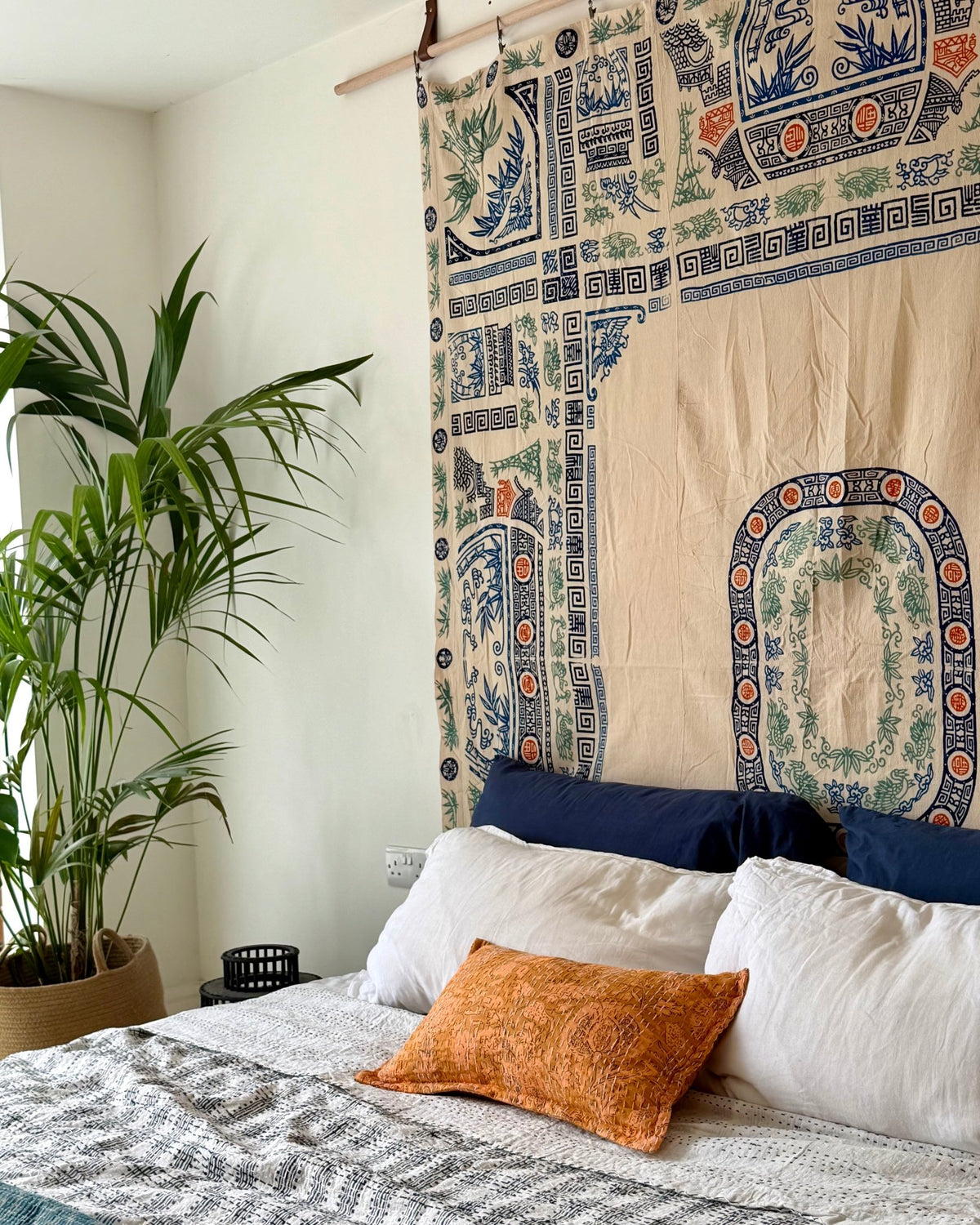 Chinese Double Sided Printed Textile or Bedcover - Biggs & Hill