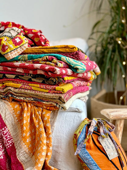 Vintage Sari Kantha Quilt 7 - Biggs & Hill