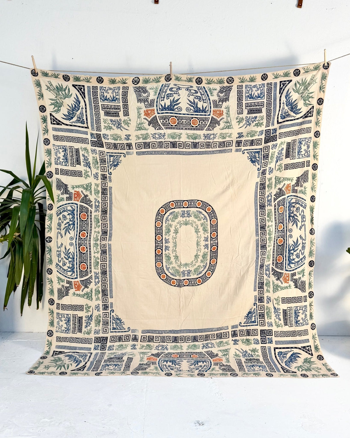 Chinese Double Sided Printed Textile or Bedcover - Biggs & Hill