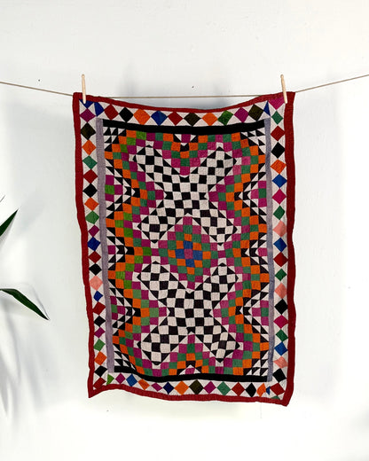 Small Ralli Quilt In Geometric Patchwork - Biggs & Hill