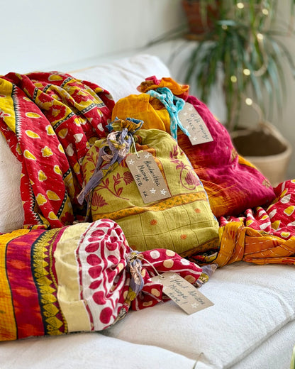 Upcycled Sari Fabric Gift Bag - Biggs & Hill