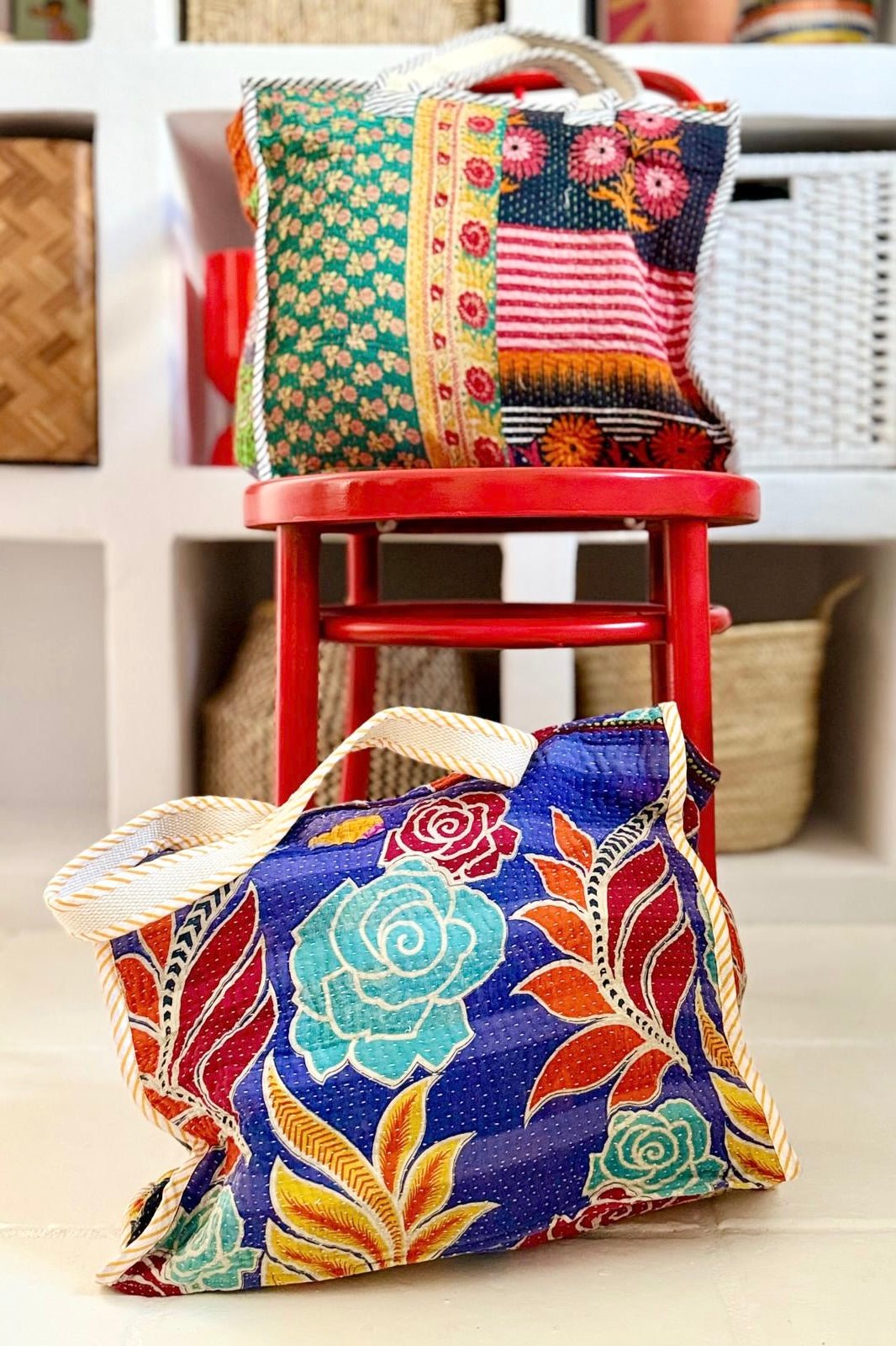 Vintage Kantha Tote Bag 01 - Biggs & Hill