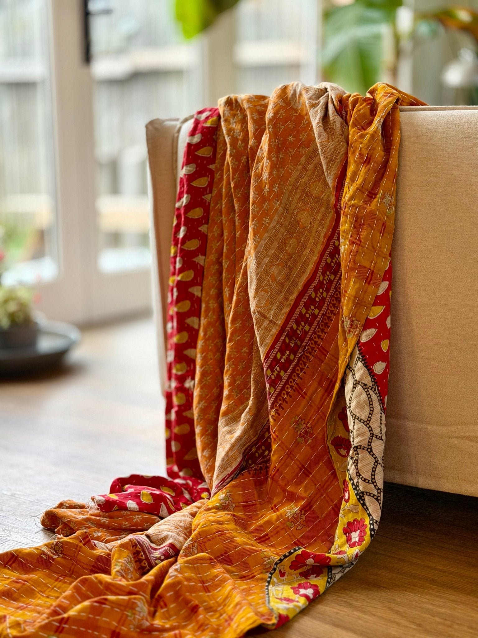 Vintage Sari Kantha Quilt 17 - Biggs & Hill