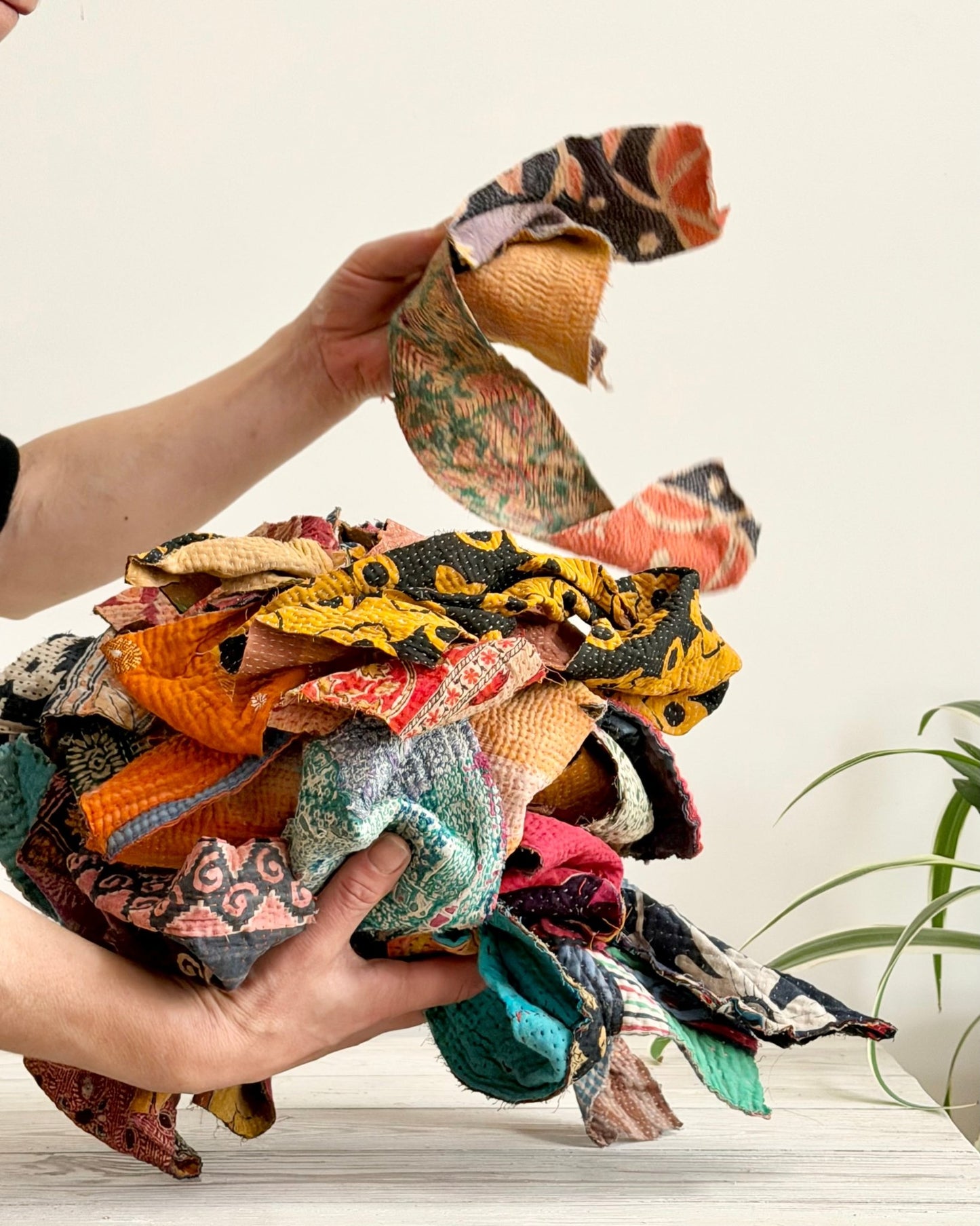 Kantha Fabric Scrap Offcuts - Biggs & Hill
