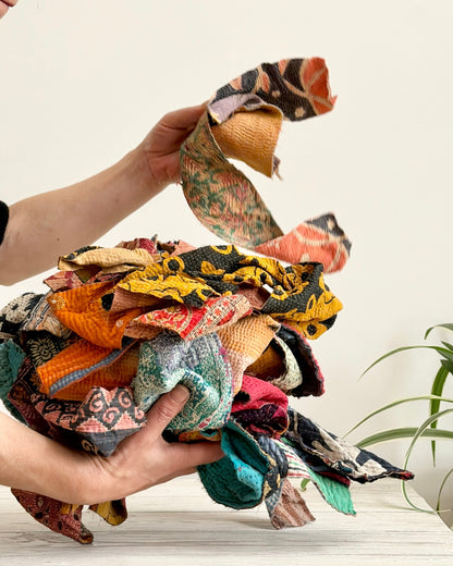 Kantha Fabric Scrap Offcuts - Biggs & Hill