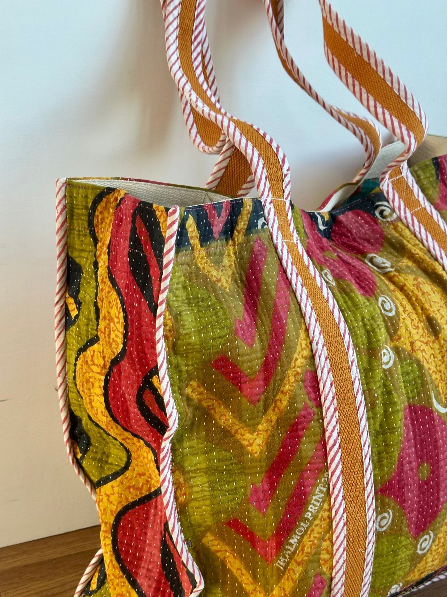 XL Vintage Kantha Tote Bag 17 - Biggs & Hill