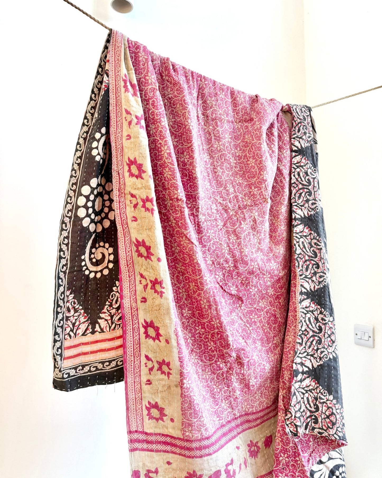 Sari Fabric Kantha Quilt 31 - Biggs & Hill