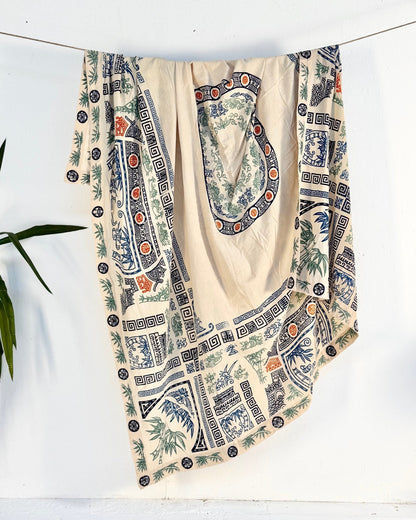 Chinese Double Sided Printed Textile or Bedcover - Biggs & Hill