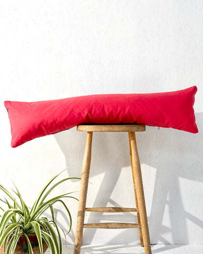 Vintage Kantha Bolster Cushion Cover With Galichi Kantha Stitching - 100cm