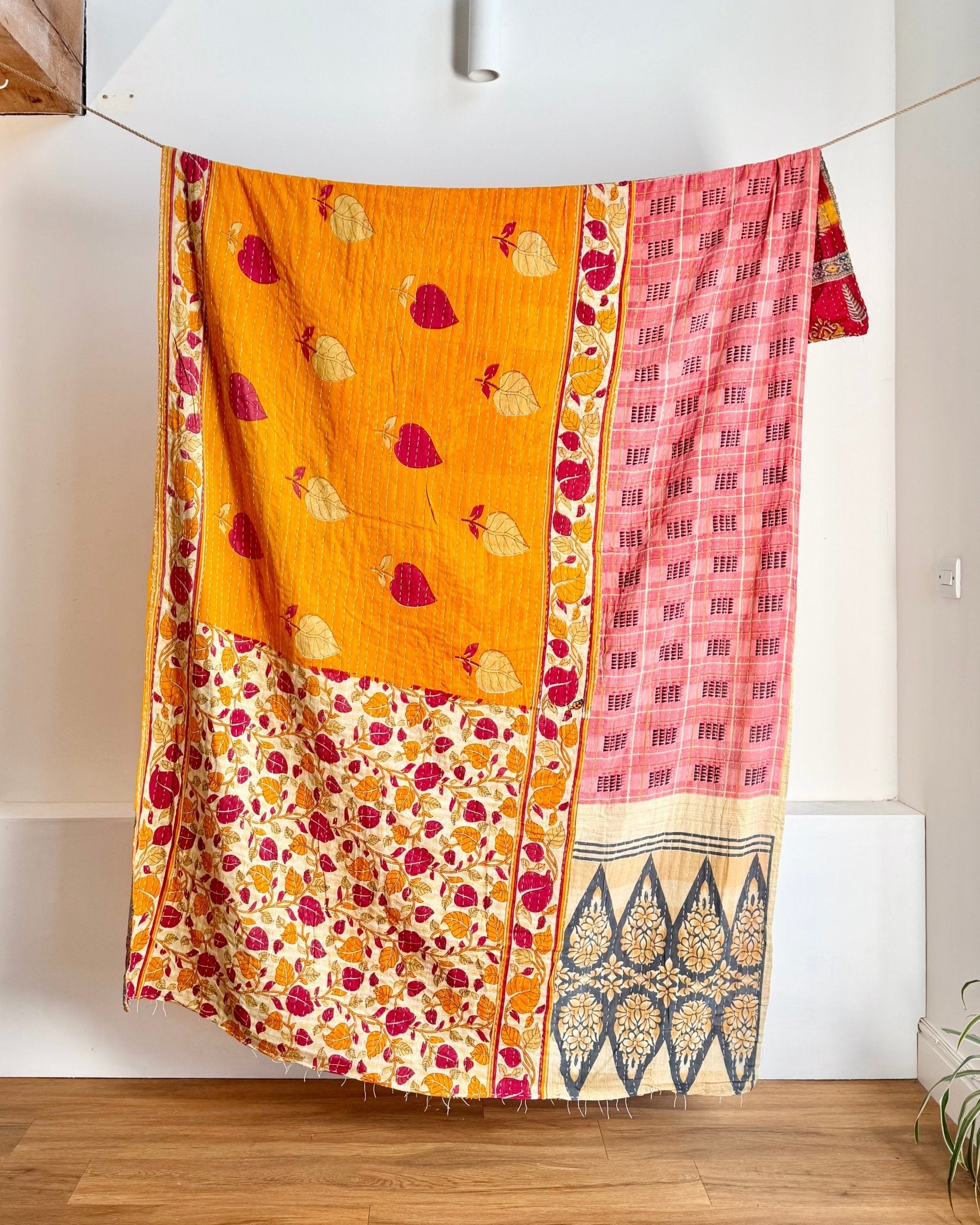 Vintage Sari Kantha Quilt 13 - Biggs & Hill