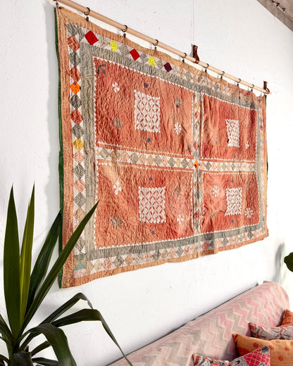 Large Ralli Quilt In Pastel Patchwork - Biggs & Hill