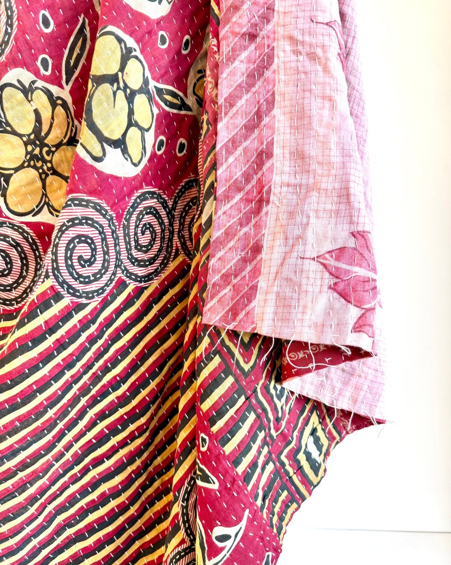 Sari Fabric Kantha Quilt 24 - Biggs & Hill
