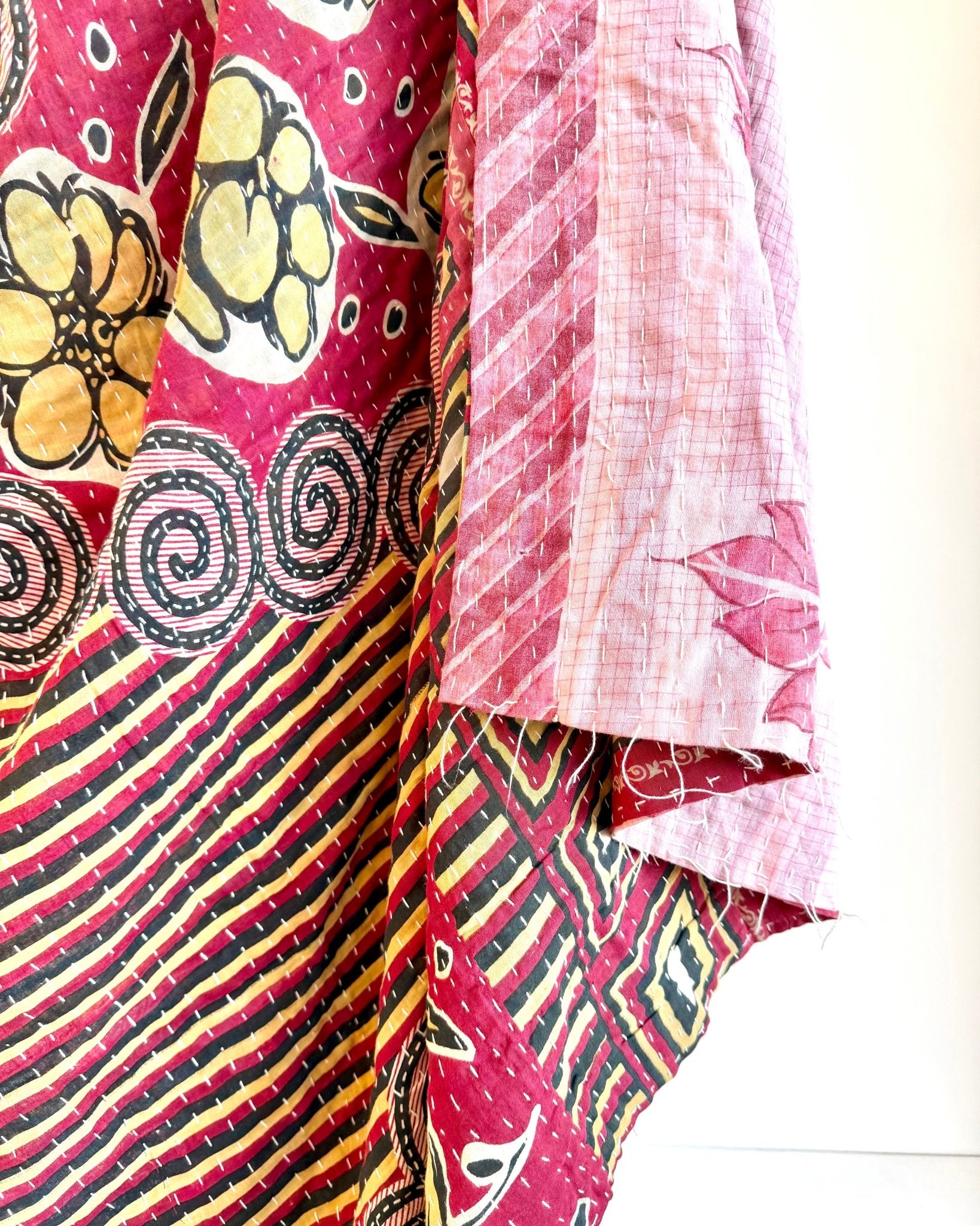Sari Fabric Kantha Quilt 24 - Biggs & Hill