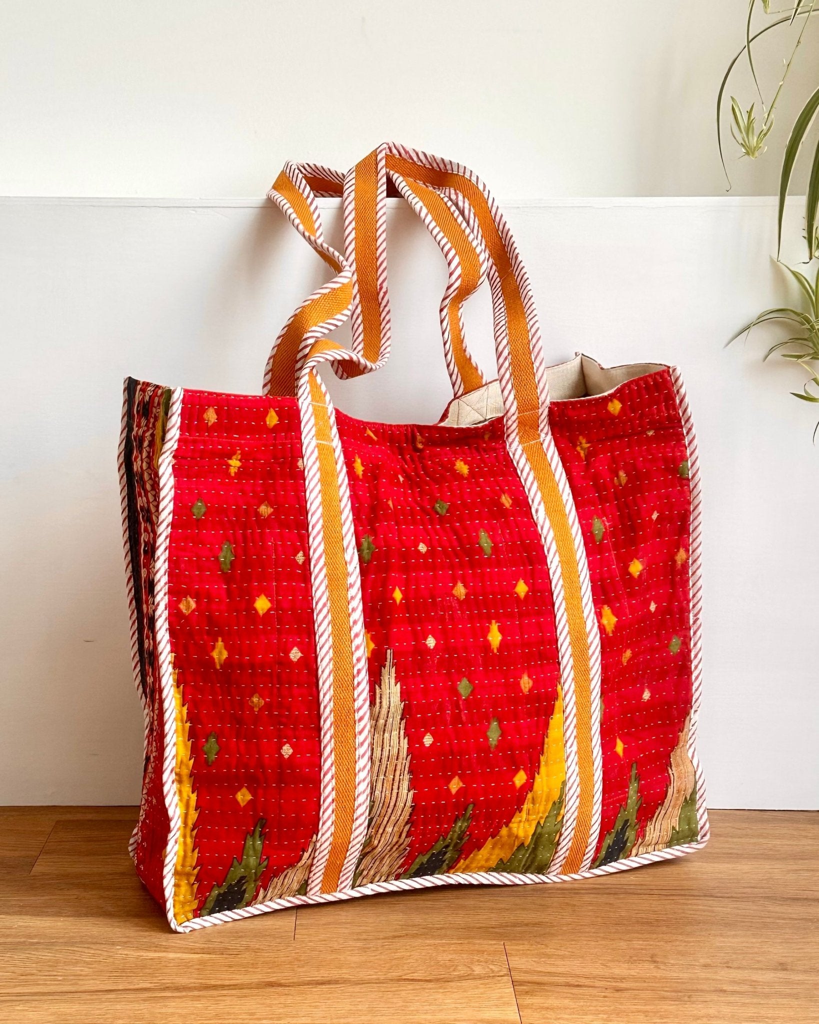 XL Vintage Kantha Tote Bag 09 - Biggs & Hill