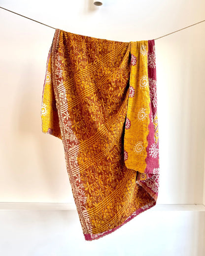 Sari Fabric Kantha Quilt 34 - Biggs & Hill