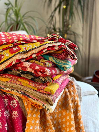 Vintage Sari Kantha Quilt 17 - Biggs & Hill