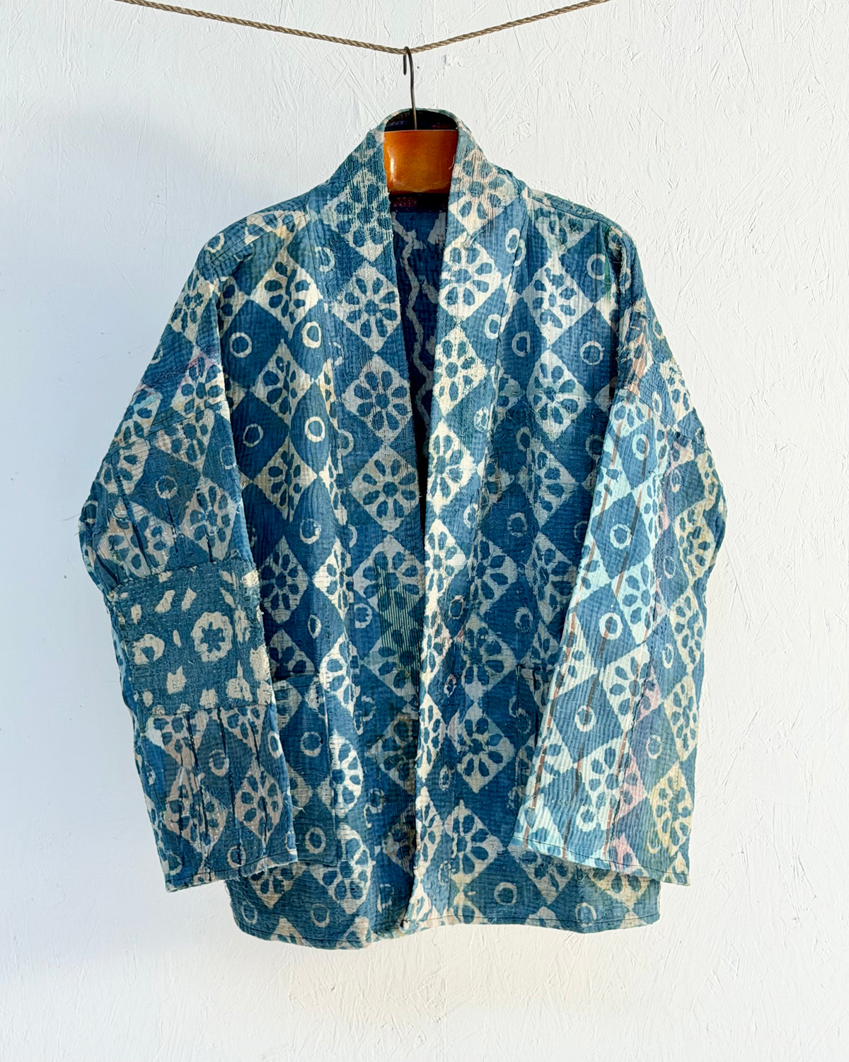 Índigo Printed Kantha Jacket