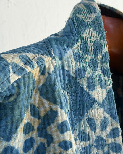 Índigo Printed Kantha Jacket
