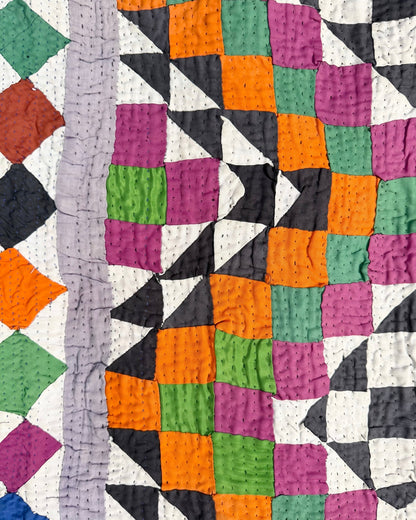 Small Ralli Quilt In Geometric Patchwork - Biggs & Hill