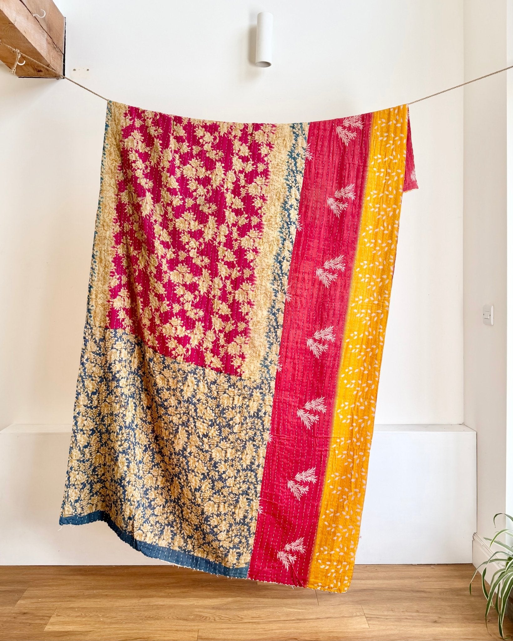 Vintage Sari Kantha Quilt 3 - Biggs & Hill