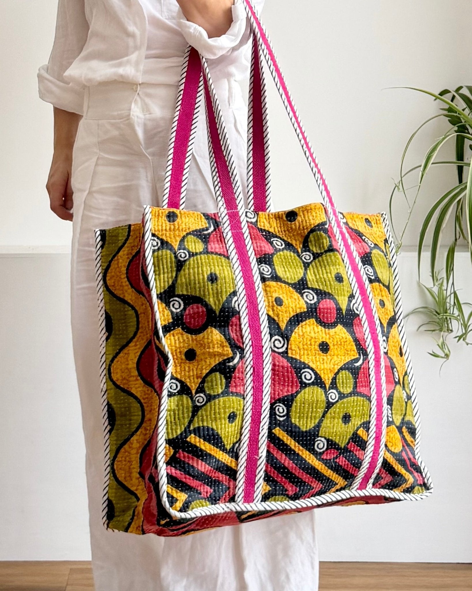XL Vintage Kantha Tote Bag 03 - Biggs & Hill