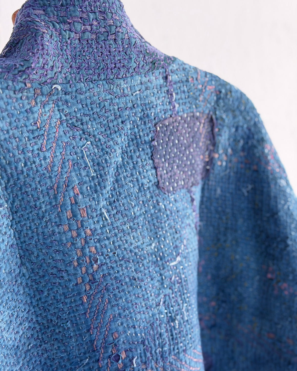 Índigo Printed Kantha Jacket