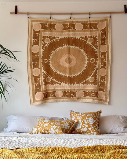 Uzbek Suzani Wall Hanging With Cotton Hand Embroidery 02 - Biggs & Hill