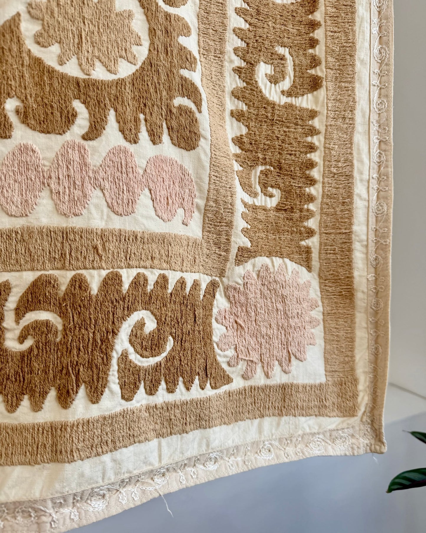 Uzbek Suzani Wall Hanging With Cotton Hand Embroidery 02 - Biggs & Hill