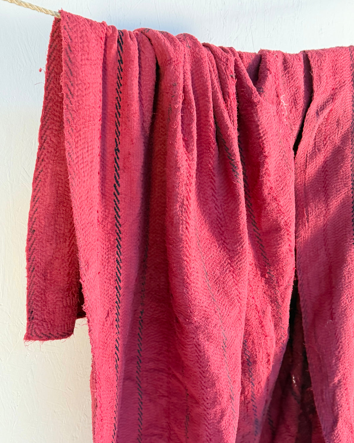 Project Kantha Quilt: Embroidered Deep Pink