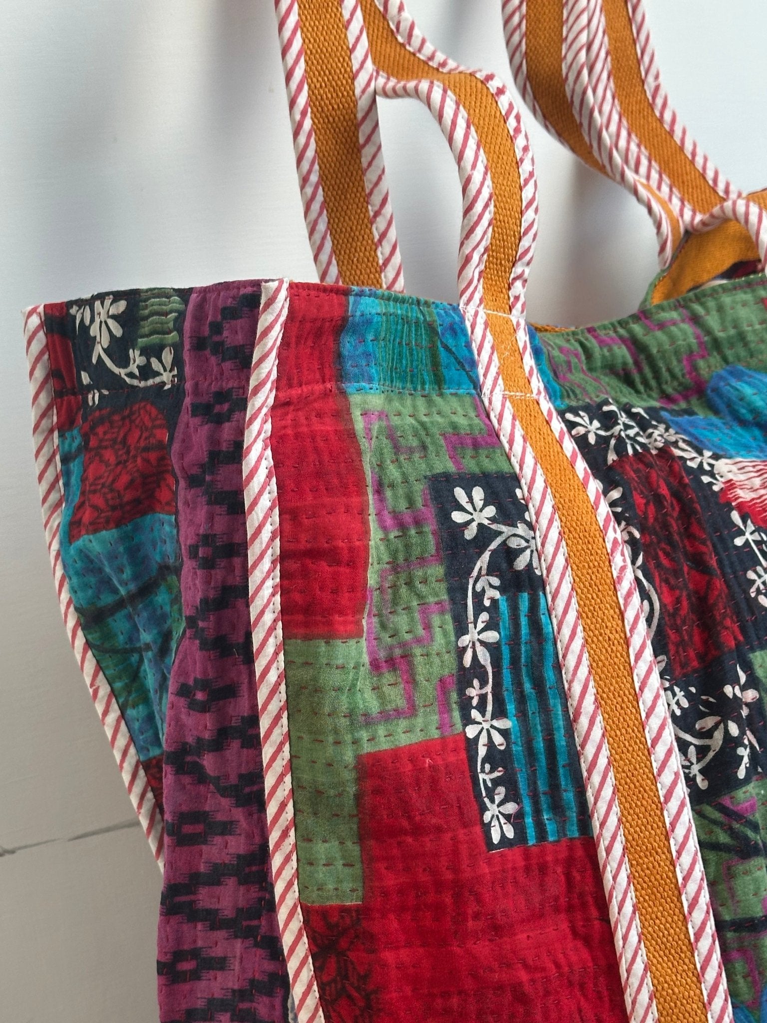 XL Vintage Kantha Tote Bag 15 - Biggs & Hill