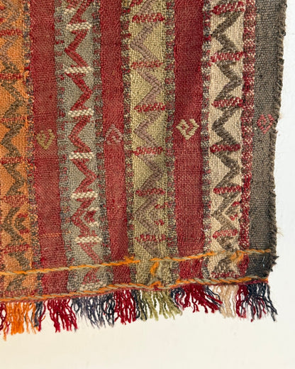 Fine Woven Vintage Anatolian Kilim In Reds and Terracottas - Biggs & Hill
