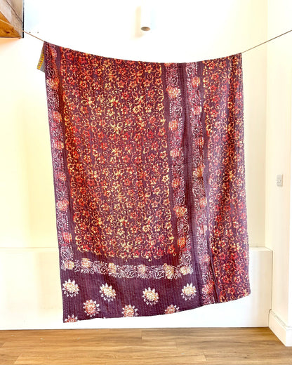 Sari Fabric Kantha Quilt 21 - Biggs & Hill