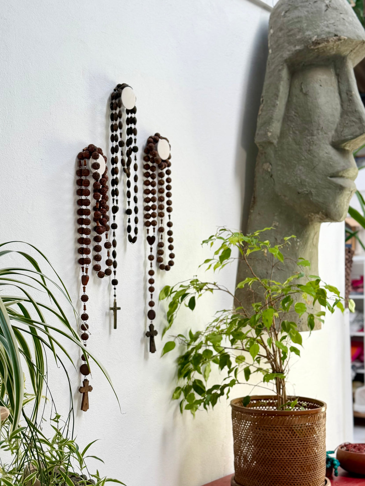 Vintage French Lourdes Rosary (Chapelet) – Wooden Pilgrimage Beads