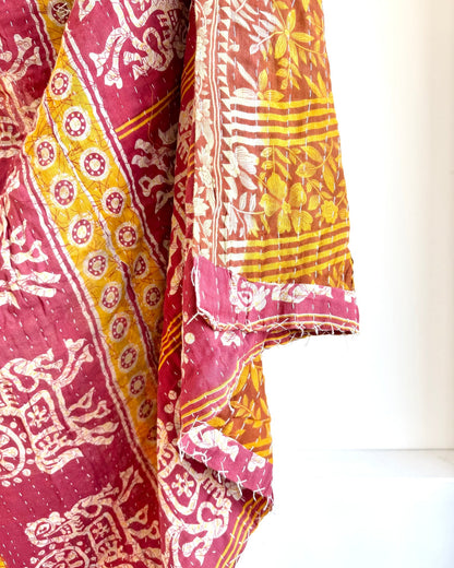 Sari Fabric Kantha Quilt 34 - Biggs & Hill