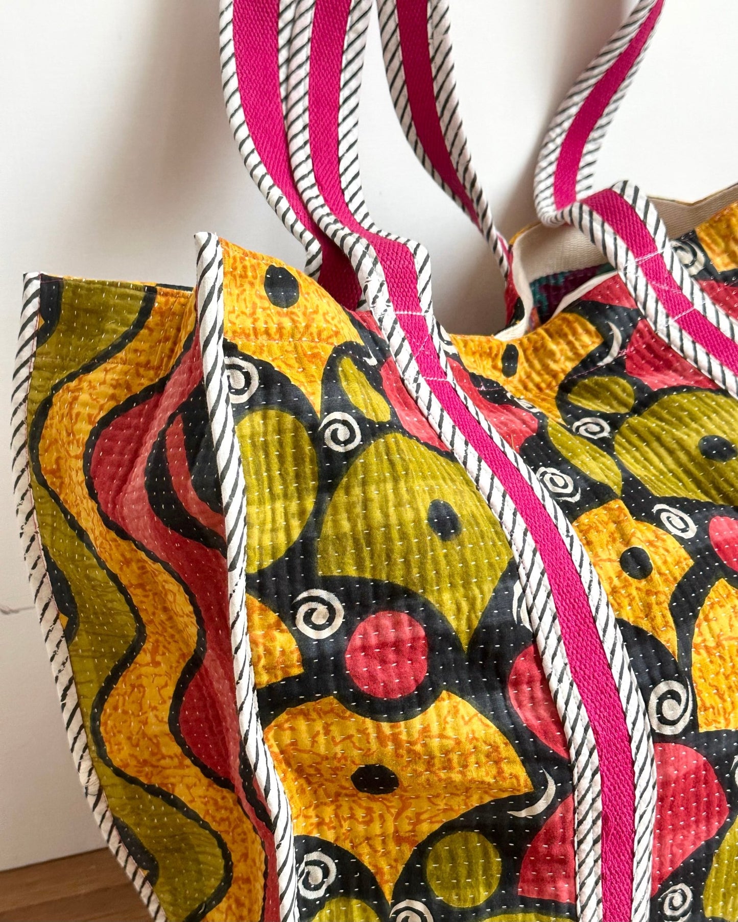 XL Vintage Kantha Tote Bag 03 - Biggs & Hill