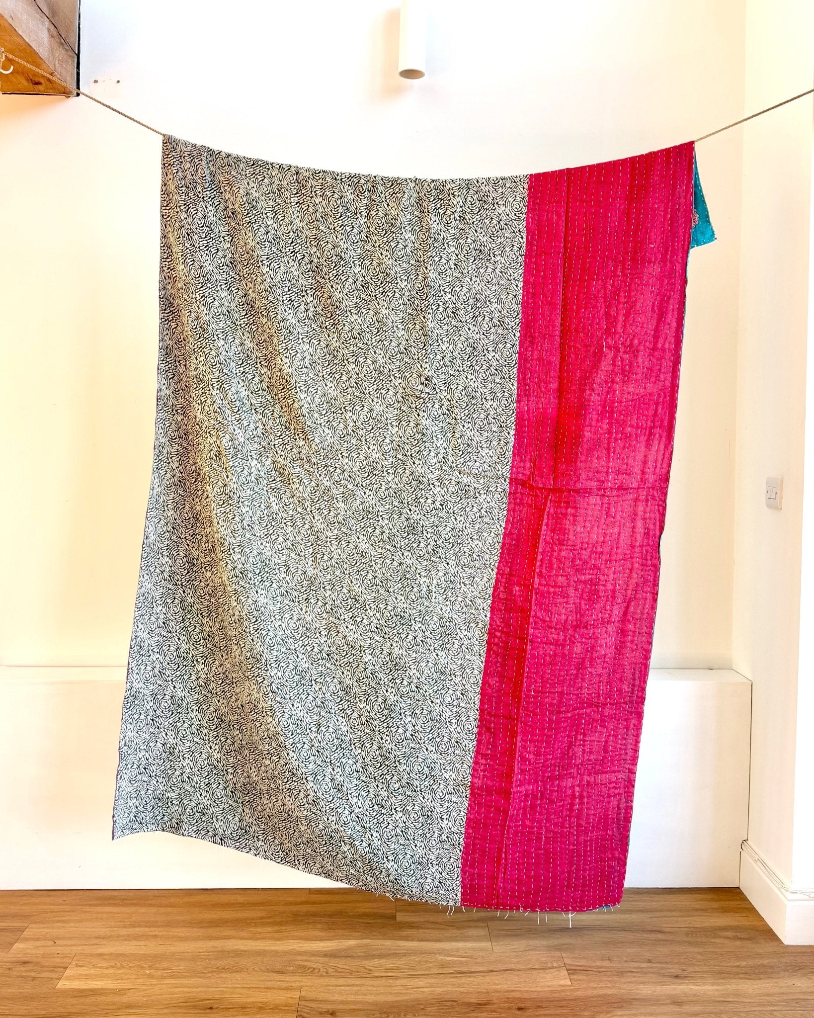 Sari Fabric Kantha Quilt 19 - Biggs & Hill